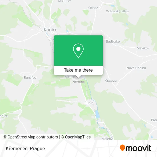Křemenec map