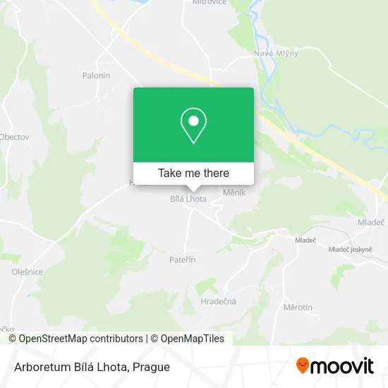 Карта Arboretum Bílá Lhota