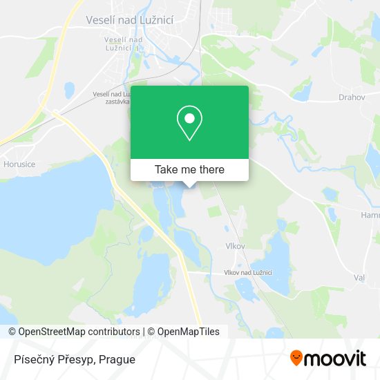 Písečný Přesyp map