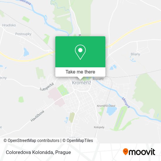 Карта Coloredova Kolonáda