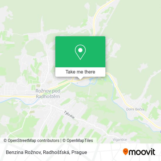 Benzina Rožnov, Radhošťská map