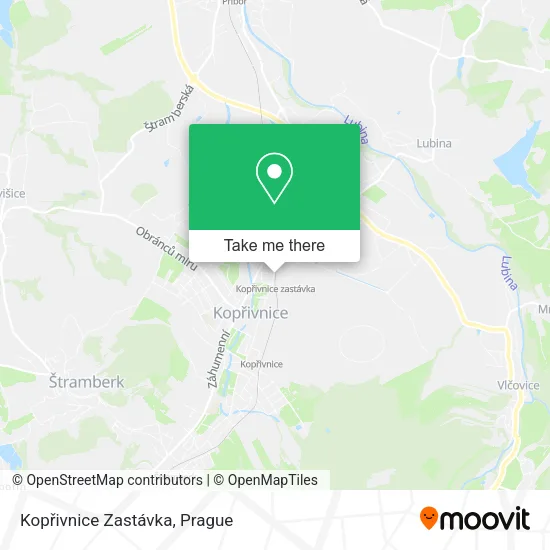 Карта Kopřivnice Zastávka