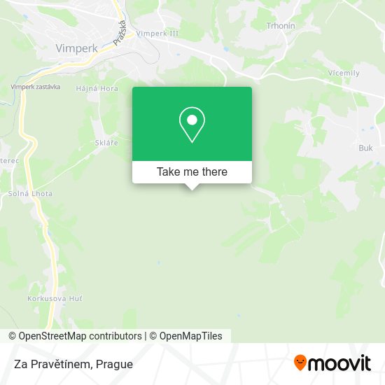 Za Pravětínem map