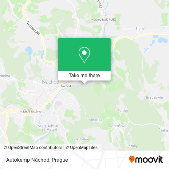 Autokemp Náchod map