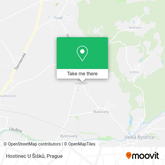 Hostinec U Šišků map