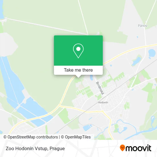 Карта Zoo Hodonín Vstup