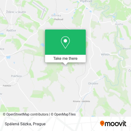 Spálená Sázka map