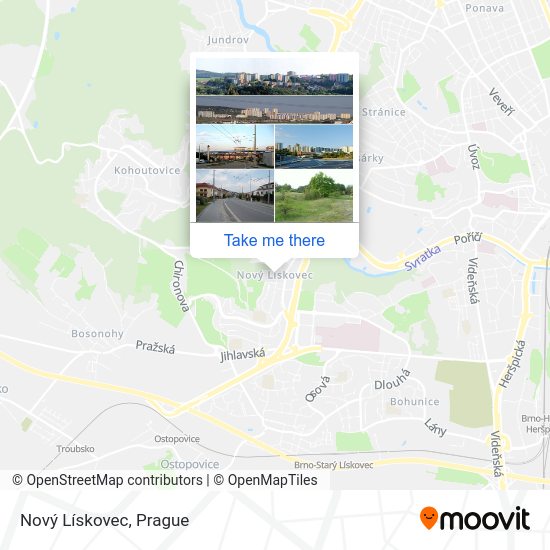 Nový Lískovec map