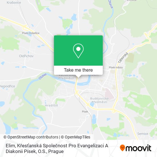 Elim, Křesťanská Společnost Pro Evangelizaci A Diakonii Písek, O.S. map