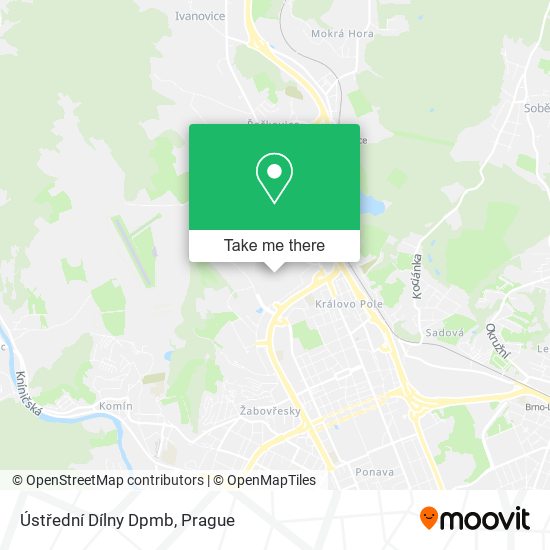 Ústřední Dílny Dpmb map