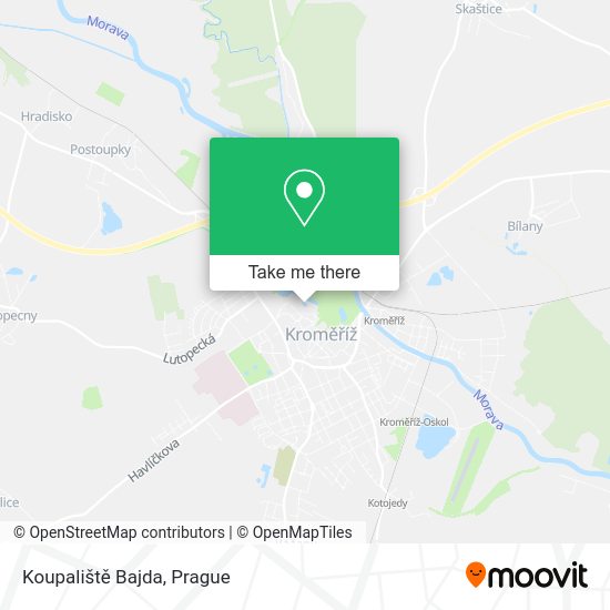 Koupaliště Bajda map