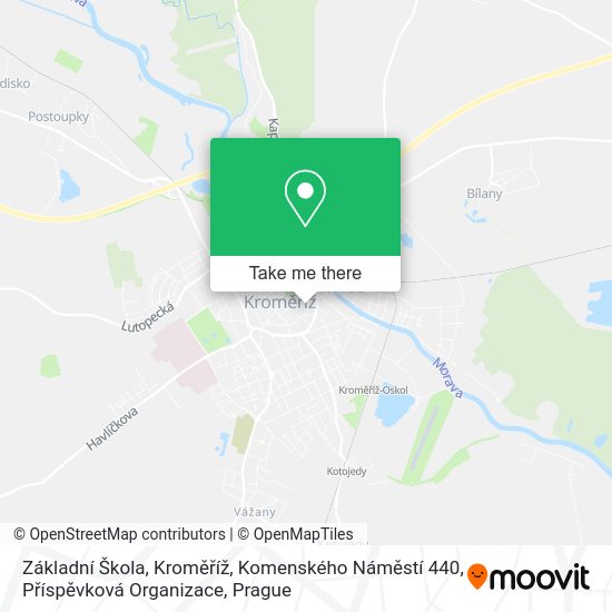 Základní Škola, Kroměříž, Komenského Náměstí 440, Příspěvková Organizace map