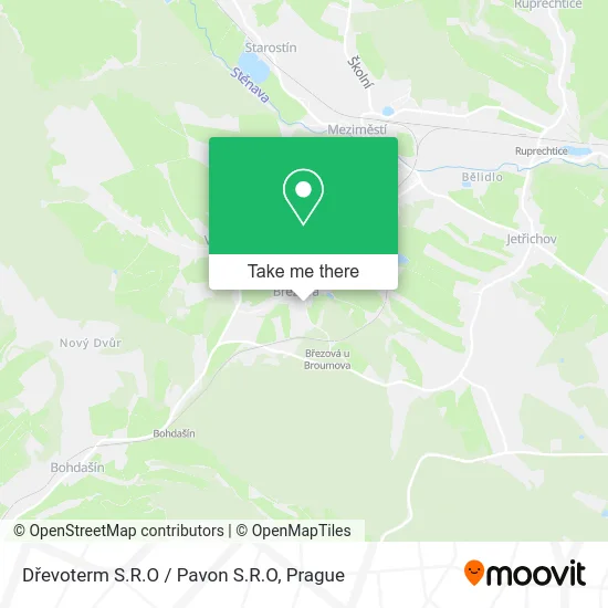 Карта Dřevoterm S.R.O / Pavon S.R.O