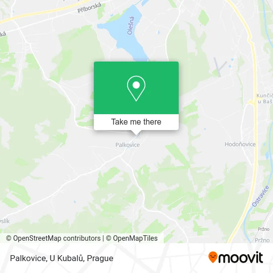 Palkovice, U Kubalů map