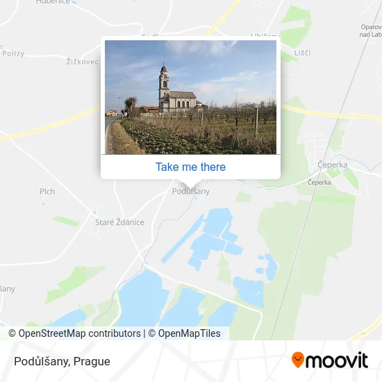 Карта Podůlšany