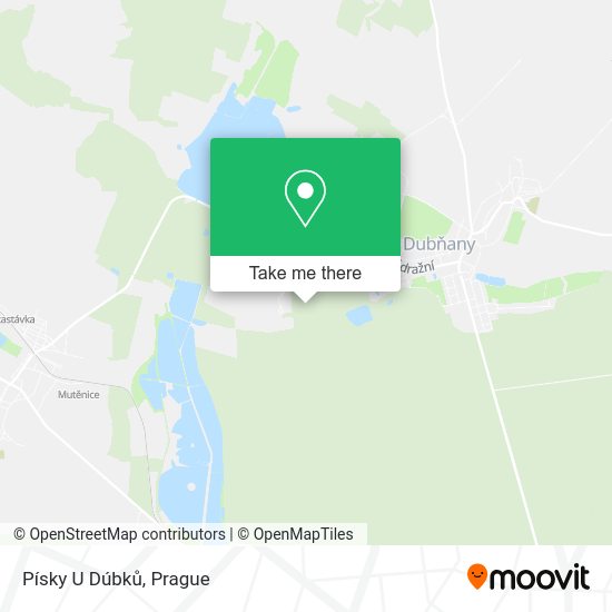 Písky U Dúbků map
