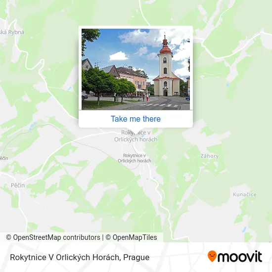 Карта Rokytnice V Orlických Horách