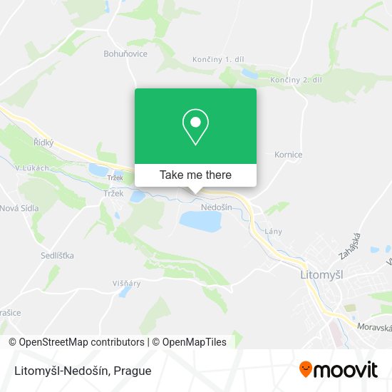 Litomyšl-Nedošín map