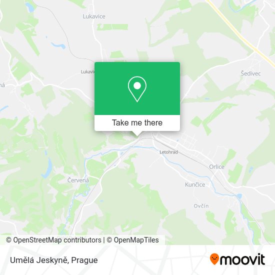 Umělá Jeskyně map