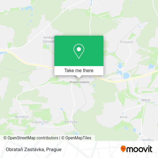 Obrataň Zastávka map