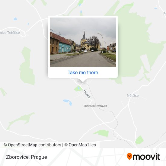 Zborovice map