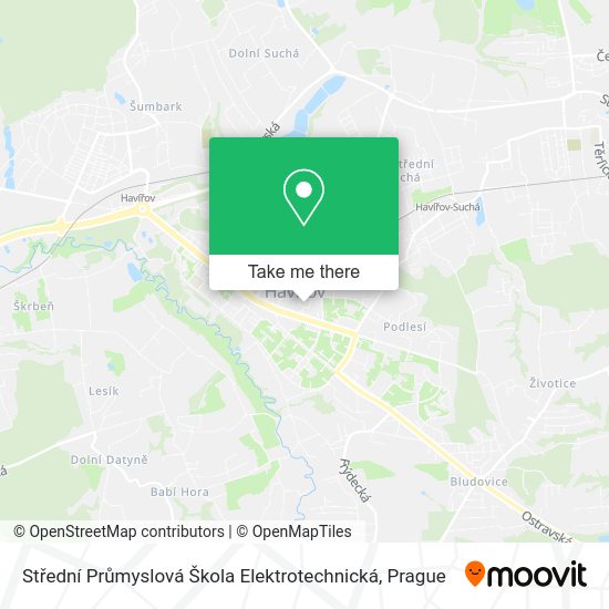 Střední Průmyslová Škola Elektrotechnická map