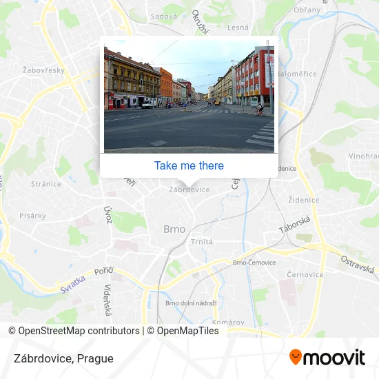 Карта Zábrdovice