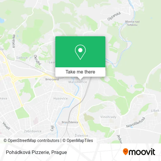 Карта Pohádková Pizzerie