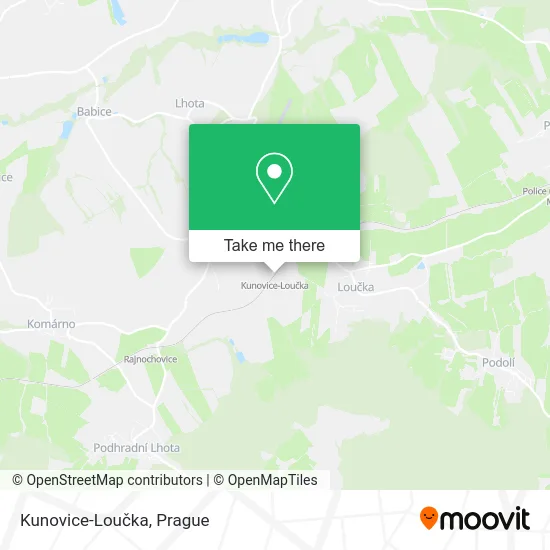 Карта Kunovice-Loučka