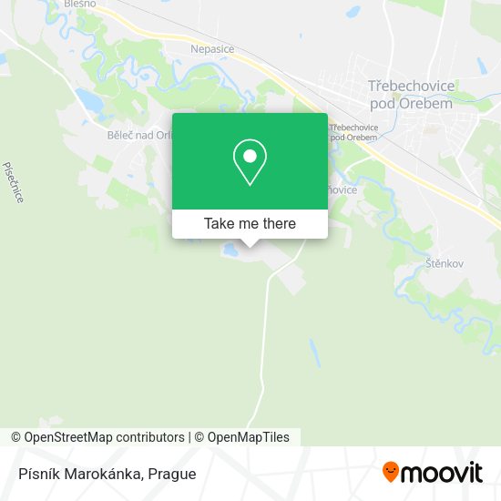 Písník Marokánka map