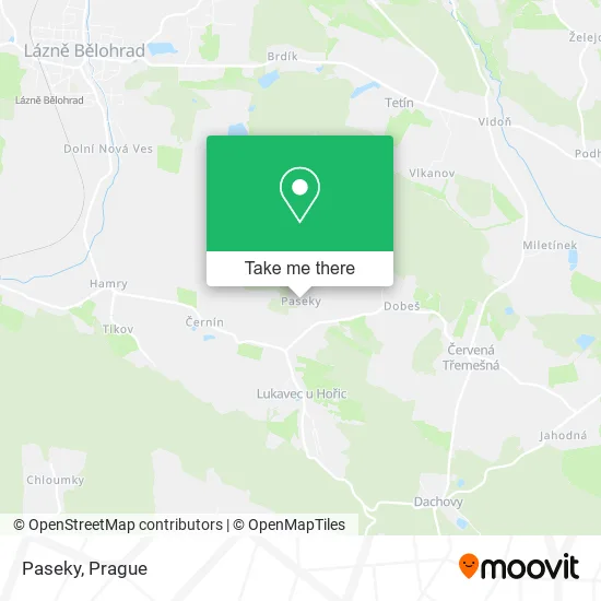 Карта Paseky