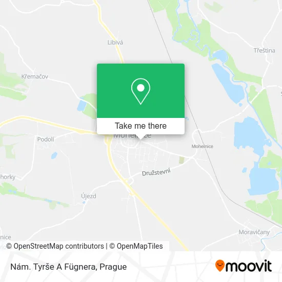 Карта Nám. Tyrše A Fügnera