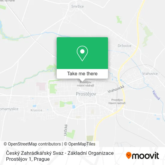 Карта Český Zahrádkářský Svaz - Základní Organizace Prostějov 1