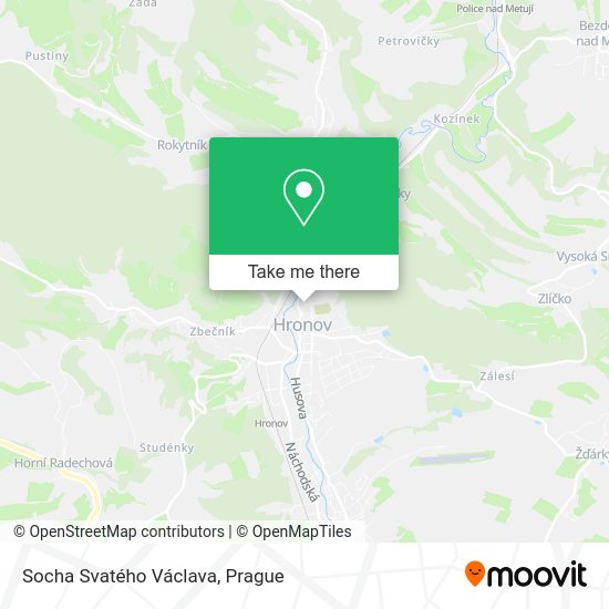 Socha Svatého Václava map