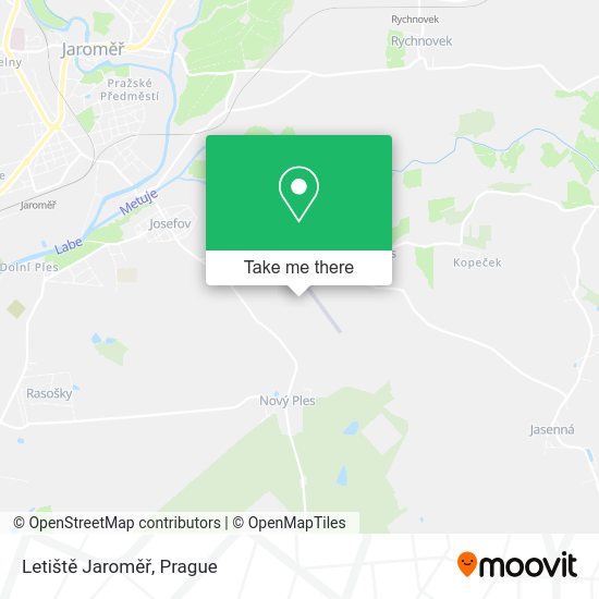 Letiště Jaroměř map