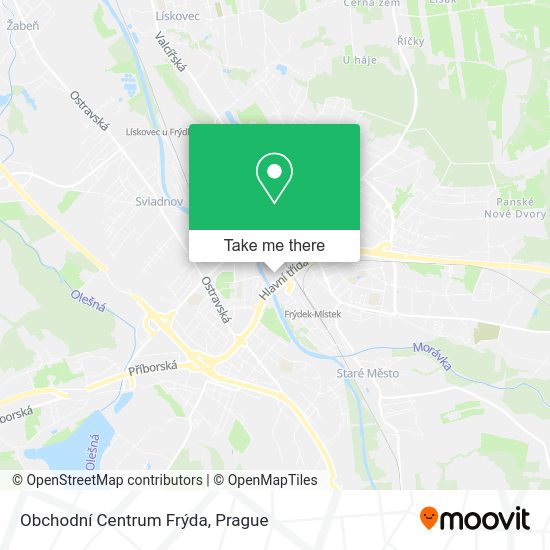 Obchodní Centrum Frýda map
