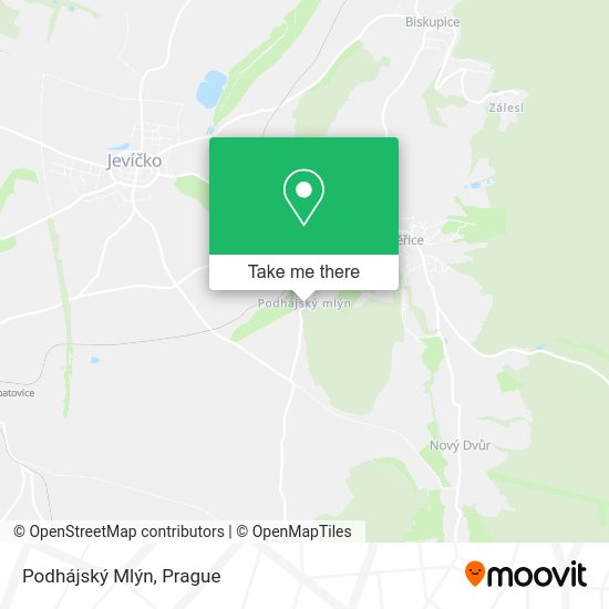 Podhájský Mlýn map