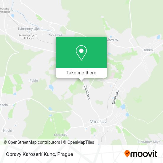 Opravy Karoserií Kunc map