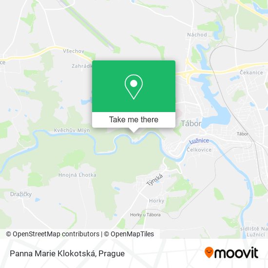 Panna Marie Klokotská map