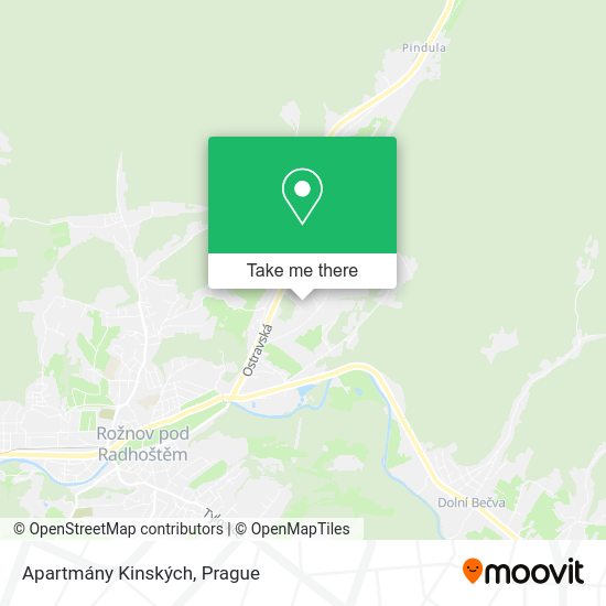 Apartmány Kinských map