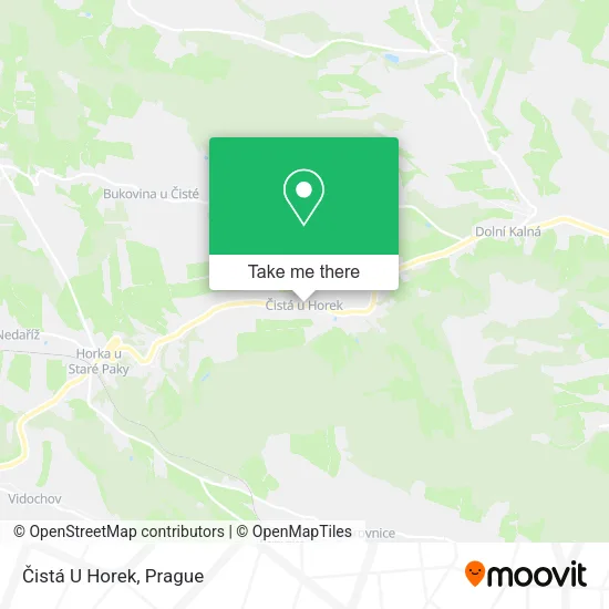 Карта Čistá U Horek