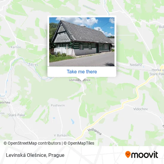 Карта Levínská Olešnice