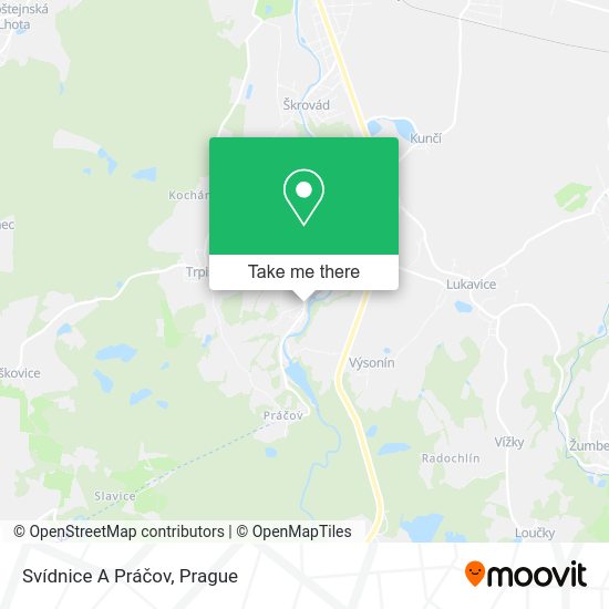Svídnice A Práčov map