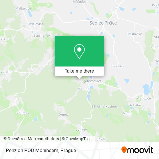 Penzion POD Moníncem map
