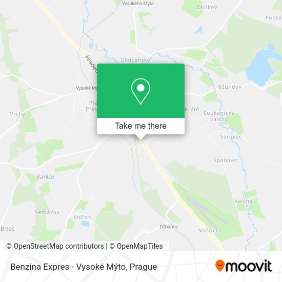Benzina Expres - Vysoké Mýto map