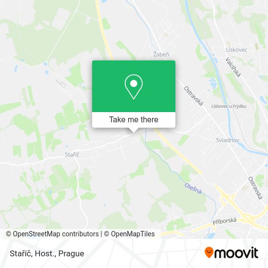 Staříč, Host. map