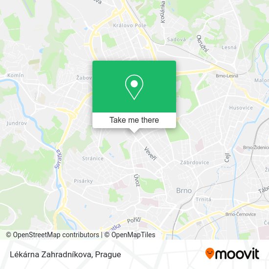 Lékárna Zahradníkova map