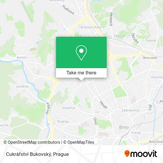Cukrářství Bukovský map