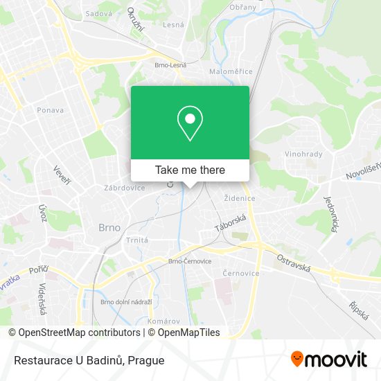 Restaurace U Badinů map