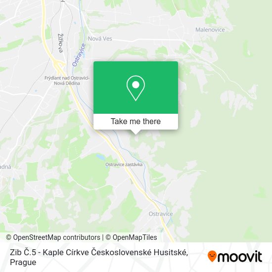 Zib Č.5 - Kaple Církve Československé Husitské map